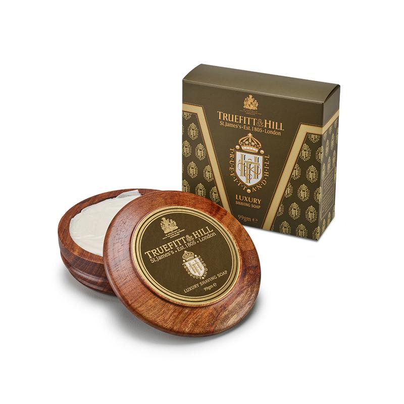 LUXURY SHAVING SOAP IN WOODEN BOWL